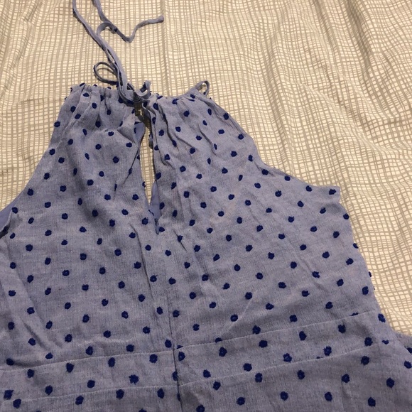 Blue polka dotted a-line dress ATHROPOLOGIE - Picture 5 of 6
